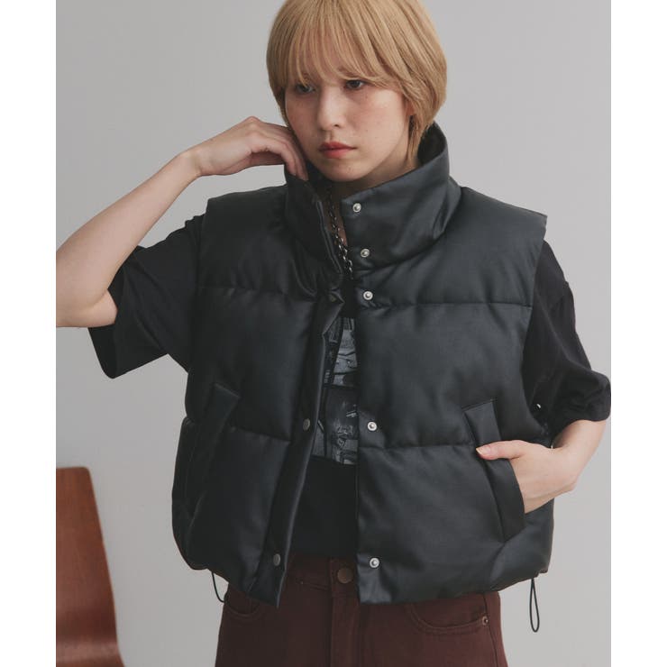 ヴィンテージライク中綿ダウンベスト | ad thie | 詳細画像12 