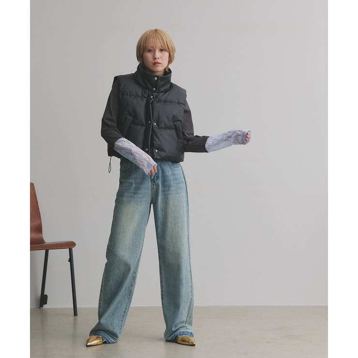 ヴィンテージライク中綿ダウンベスト | ad thie | 詳細画像14 