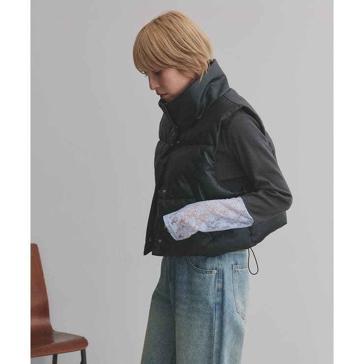 ヴィンテージライク中綿ダウンベスト | ad thie | 詳細画像16 