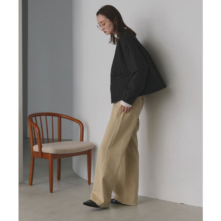 【2025AW新作】ストライプキルティングノーカラーブルゾン | ad thie | 詳細画像17 