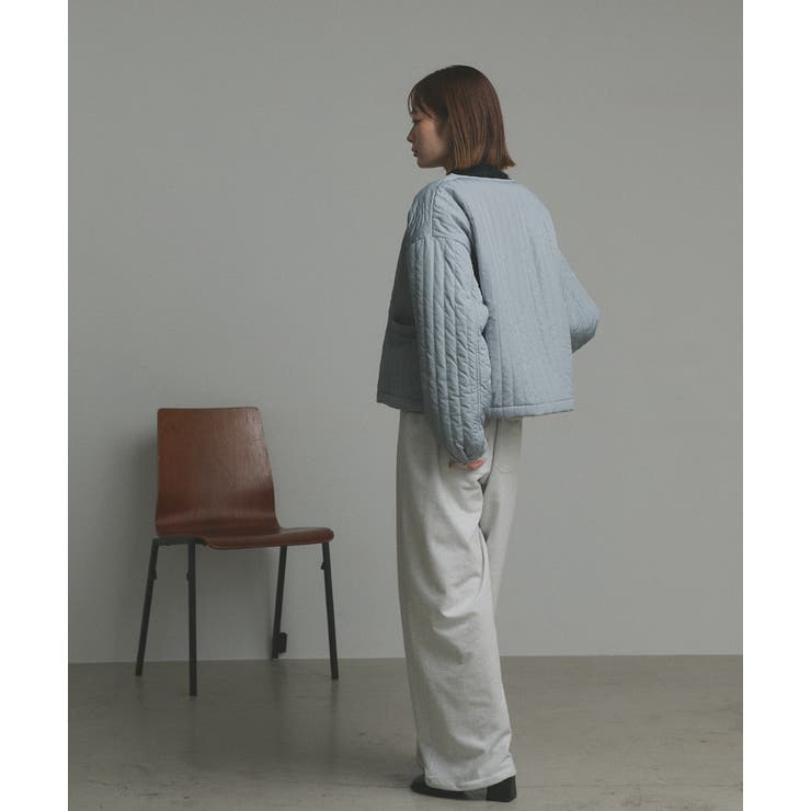 【2025AW新作】ストライプキルティングノーカラーブルゾン | ad thie | 詳細画像49 