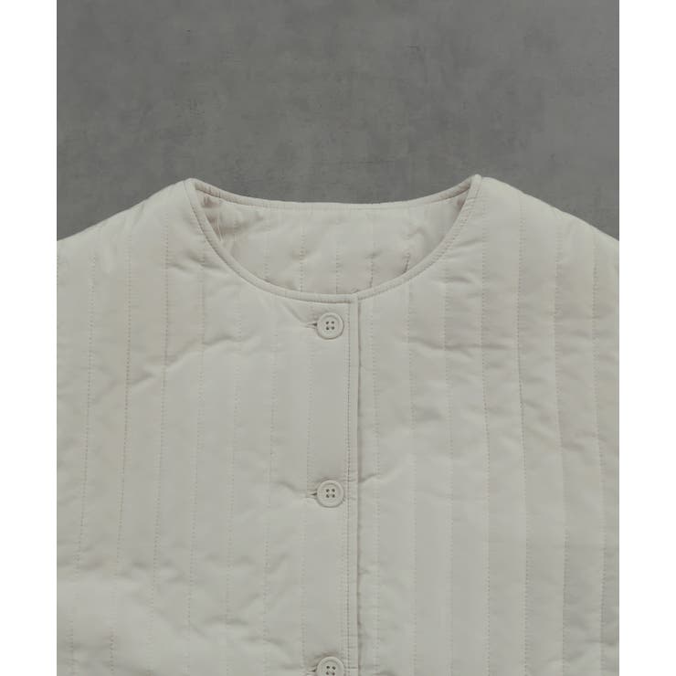 【2025AW新作】ストライプキルティングノーカラーブルゾン | ad thie | 詳細画像55 