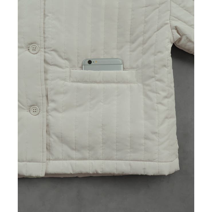 【2025AW新作】ストライプキルティングノーカラーブルゾン | ad thie | 詳細画像56 