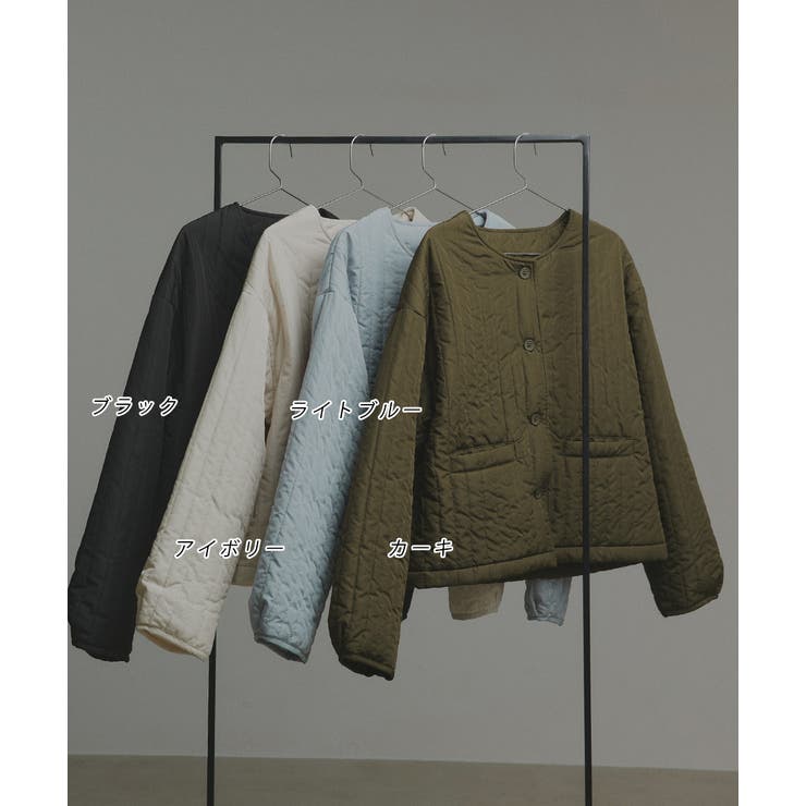 【2025AW新作】ストライプキルティングノーカラーブルゾン | ad thie | 詳細画像57 