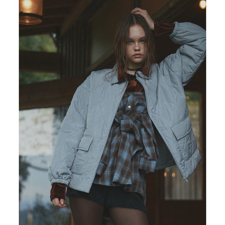 パデッドキルト襟付きジャケット | ad thie | 詳細画像6 