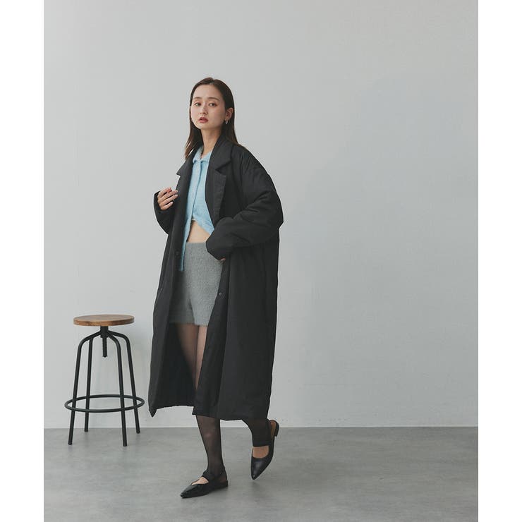 中綿テーラードカラーロングコート | ad thie | 詳細画像15 