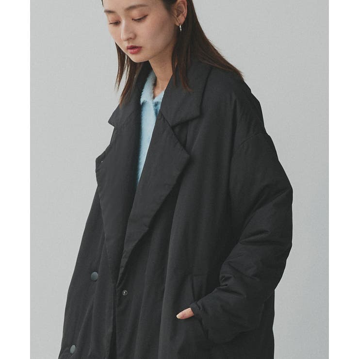 中綿テーラードカラーロングコート | ad thie | 詳細画像17 