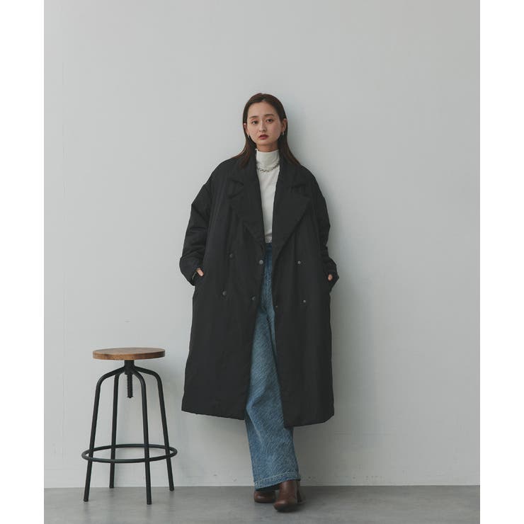 中綿テーラードカラーロングコート | ad thie | 詳細画像19 