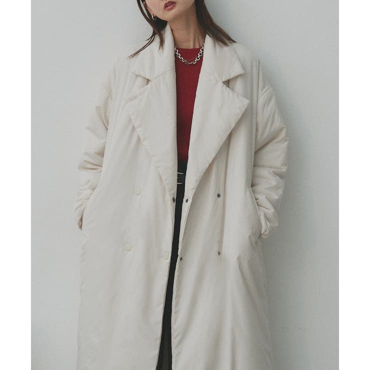 中綿テーラードカラーロングコート | ad thie | 詳細画像40 