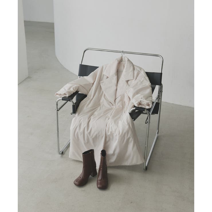 中綿テーラードカラーロングコート | ad thie | 詳細画像43 