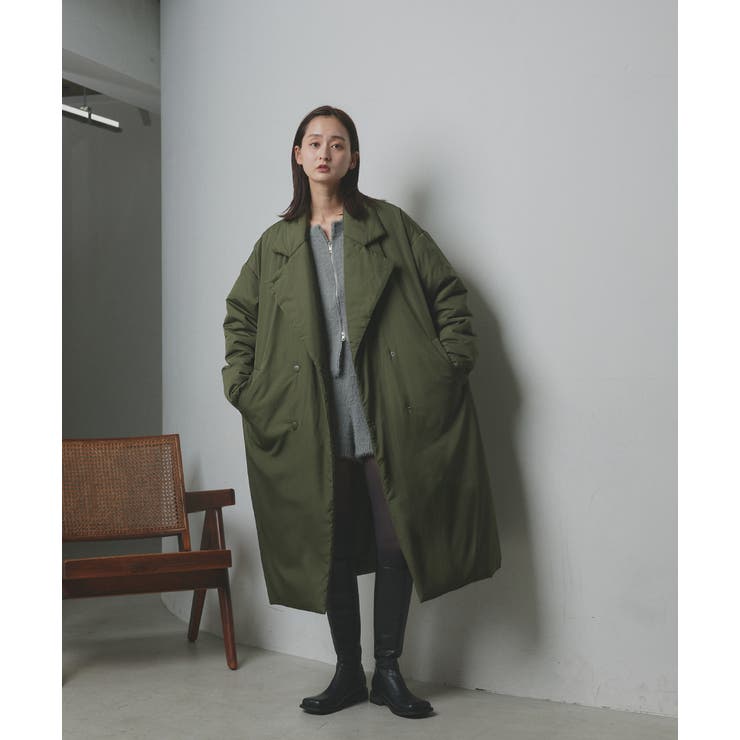 2025AW新作】中綿テーラードカラーロングコート[品番：ADEW0005072