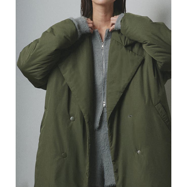 中綿テーラードカラーロングコート | ad thie | 詳細画像46 