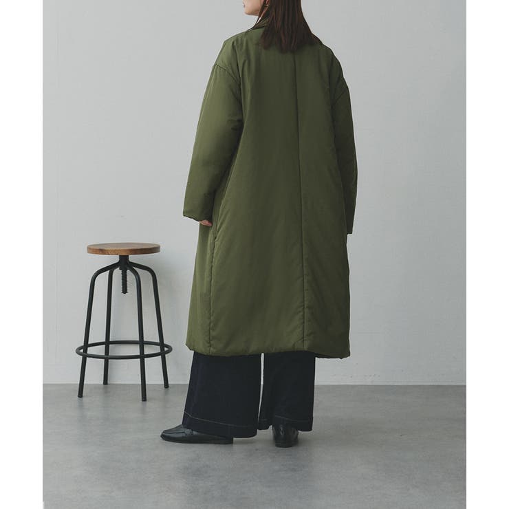 中綿テーラードカラーロングコート | ad thie | 詳細画像50 