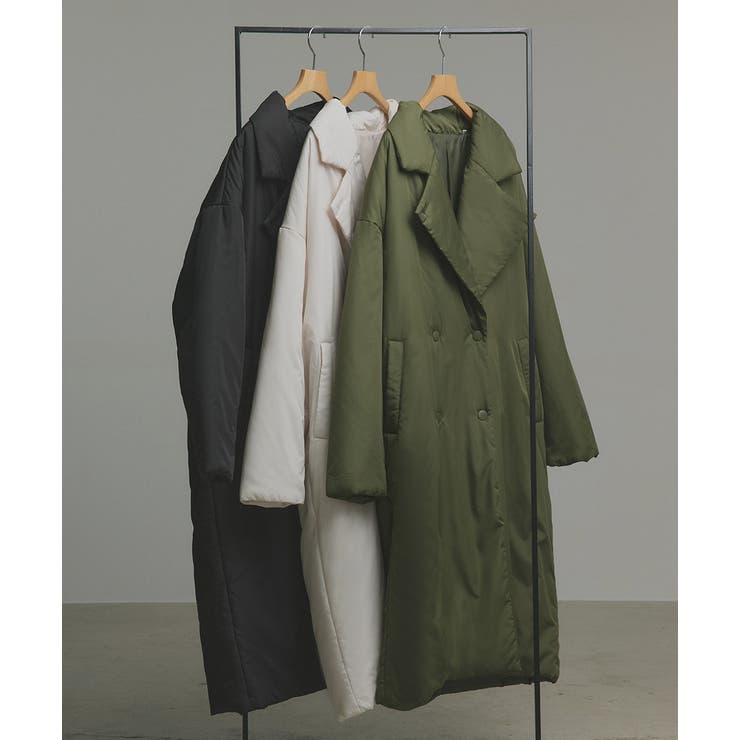 中綿テーラードカラーロングコート | ad thie | 詳細画像57 