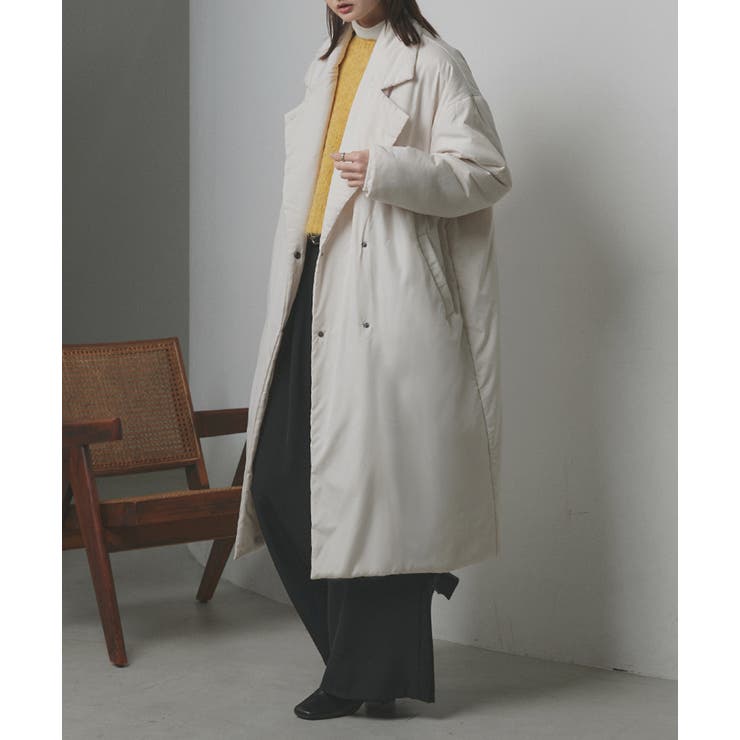 2025AW新作】中綿テーラードカラーロングコート[品番：ADEW0005072