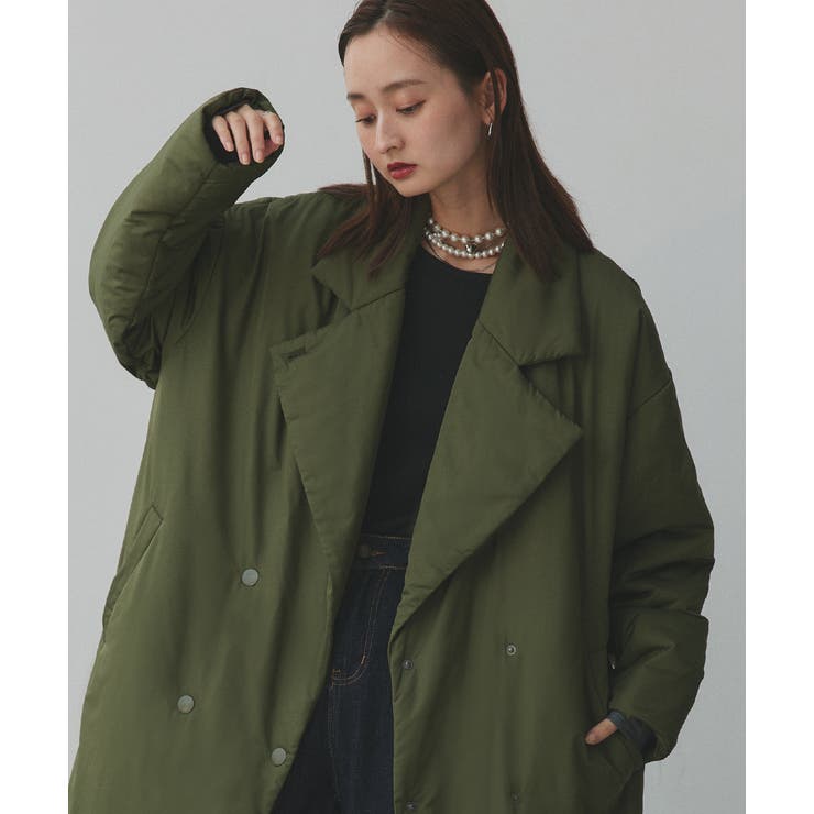 2025AW新作】中綿テーラードカラーロングコート[品番：ADEW0005072