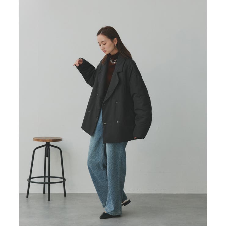 中綿テーラードカラーコート | ad thie | 詳細画像10 