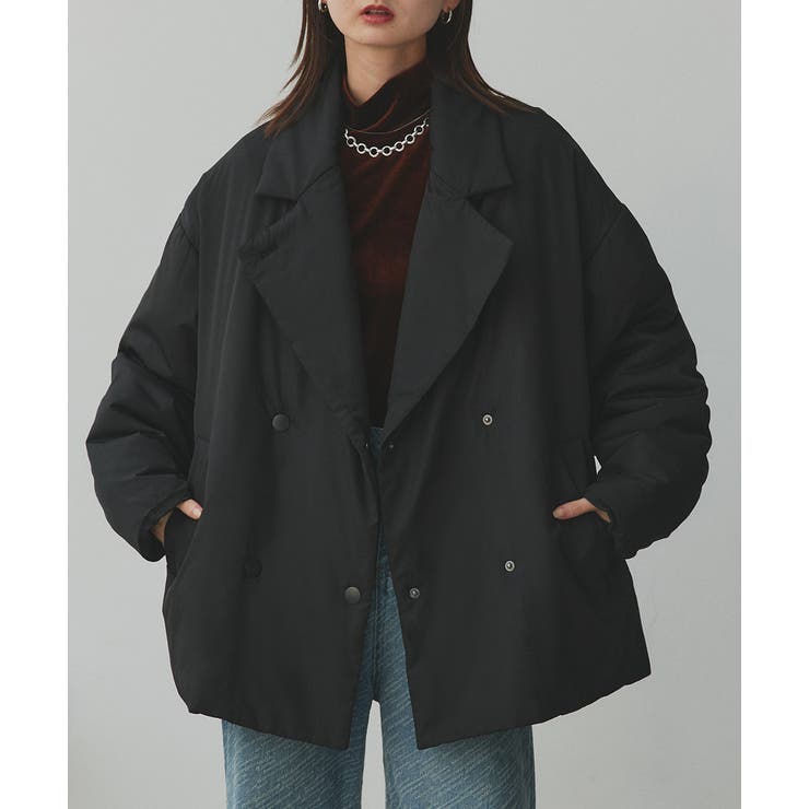 中綿テーラードカラーコート | ad thie | 詳細画像11 