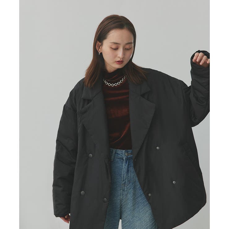 中綿テーラードカラーコート | ad thie | 詳細画像12 