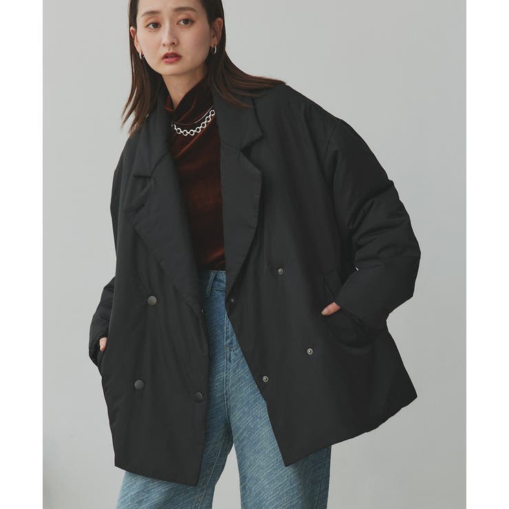 中綿テーラードカラーコート | ad thie | 詳細画像15 