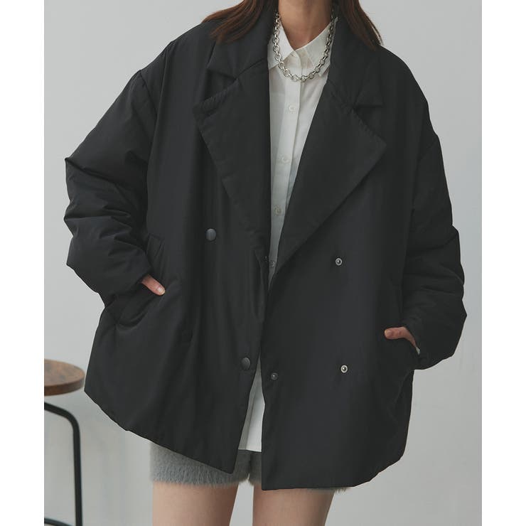 中綿テーラードカラーコート | ad thie | 詳細画像19 