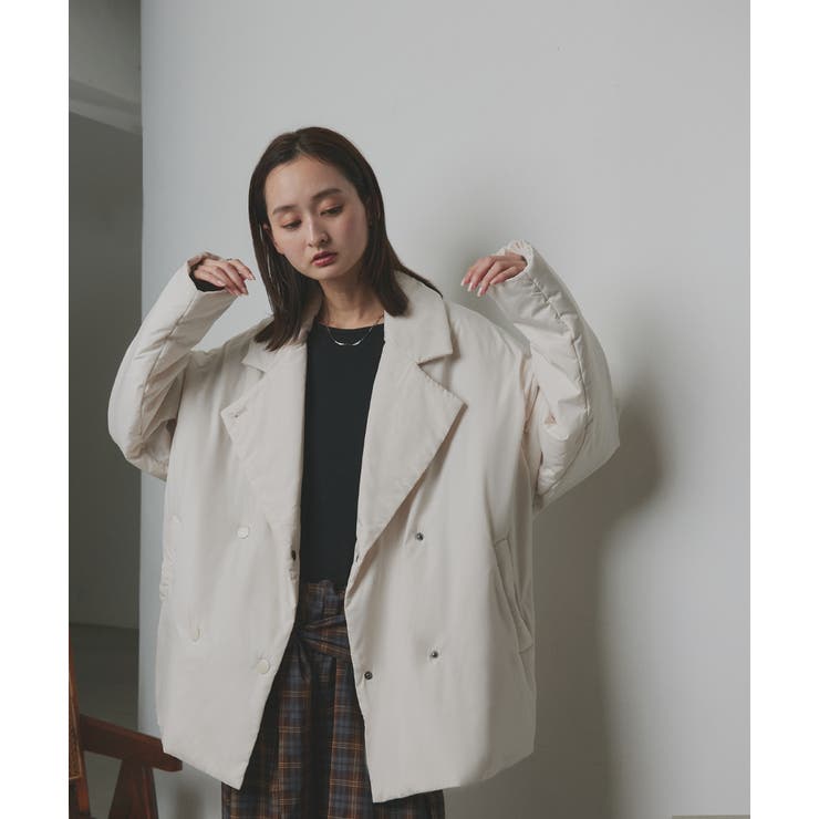 中綿テーラードカラーコート | ad thie | 詳細画像28 