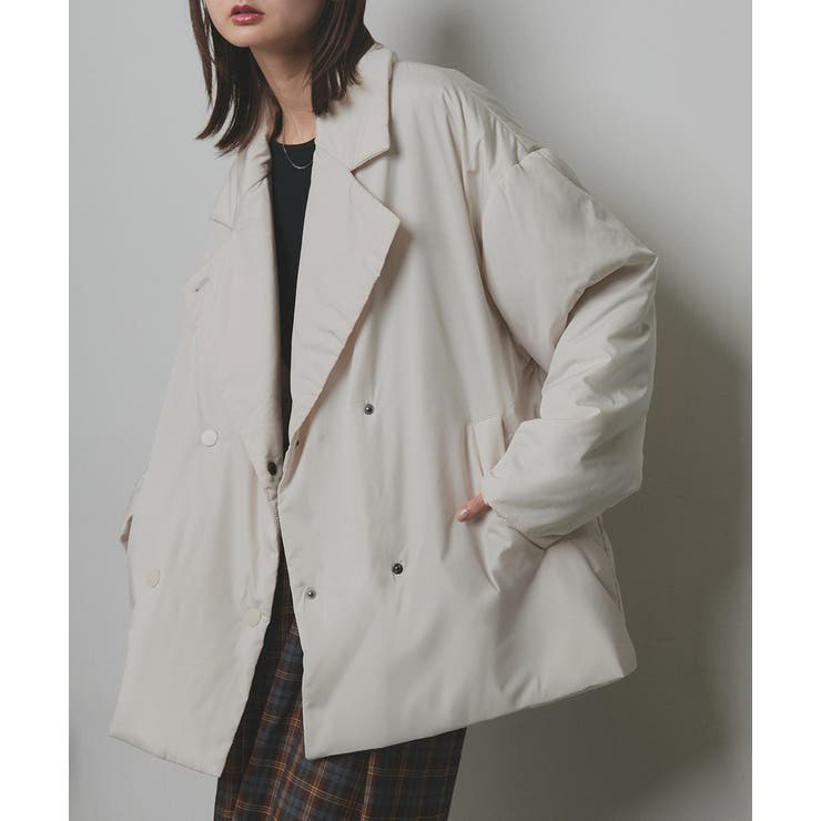 中綿テーラードカラーコート | ad thie | 詳細画像29 