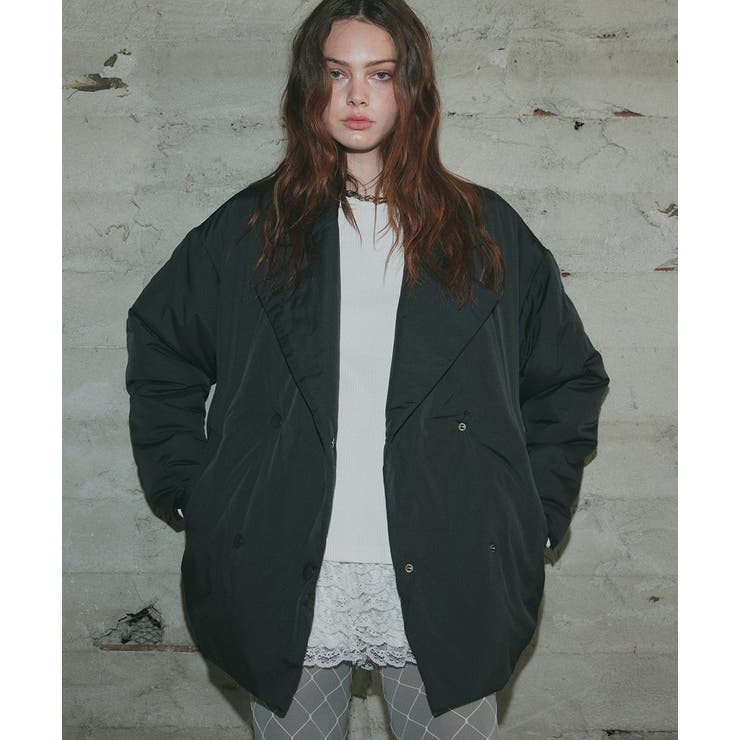 中綿テーラードカラーコート | ad thie | 詳細画像3 