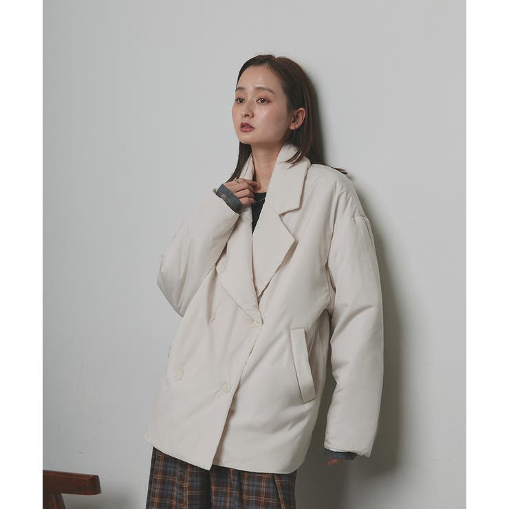 中綿テーラードカラーコート | ad thie | 詳細画像30 