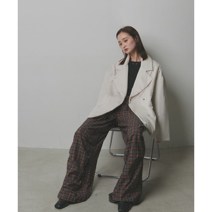 中綿テーラードカラーコート | ad thie | 詳細画像31 