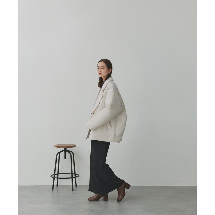 中綿テーラードカラーコート | ad thie | 詳細画像33 