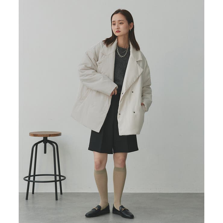 中綿テーラードカラーコート | ad thie | 詳細画像38 