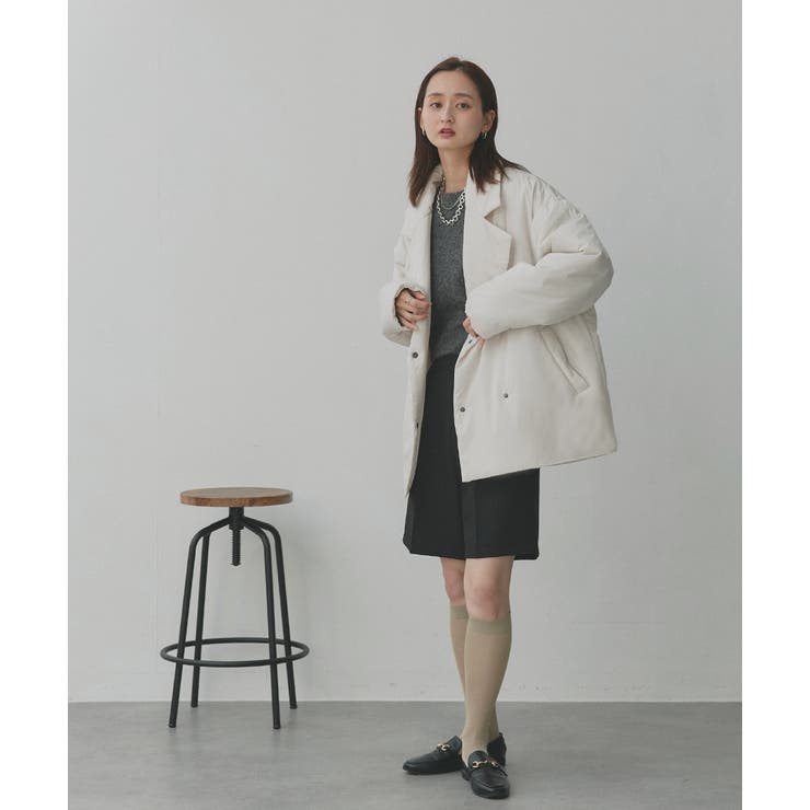 中綿テーラードカラーコート | ad thie | 詳細画像39 