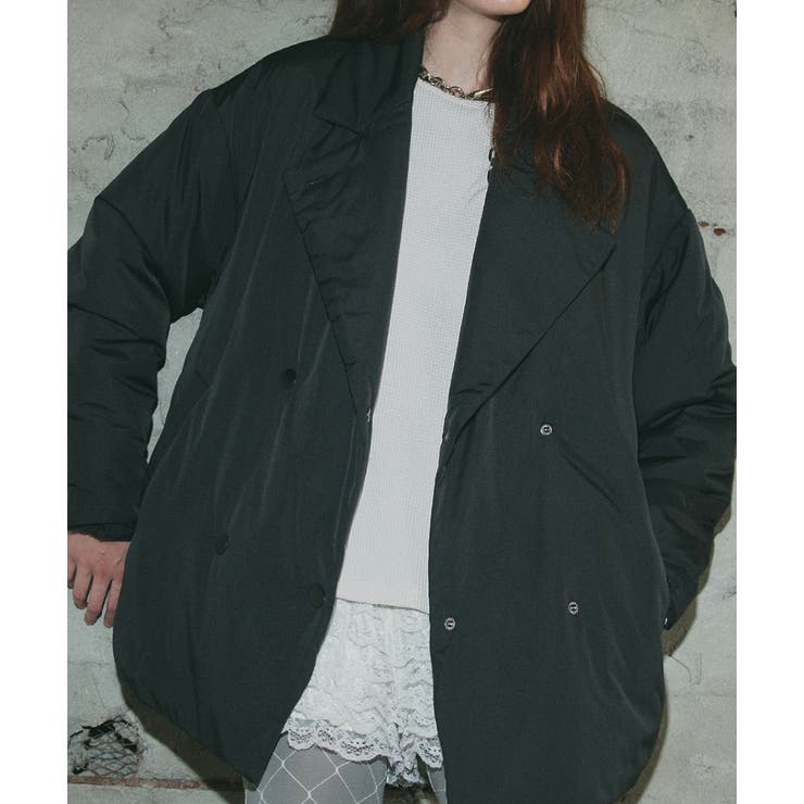 中綿テーラードカラーコート | ad thie | 詳細画像4 