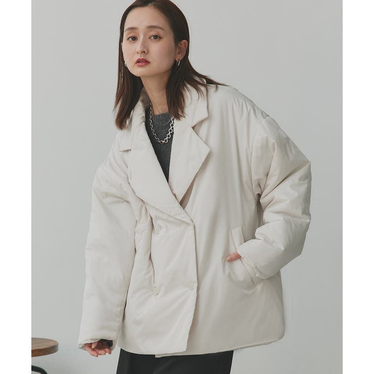 中綿テーラードカラーコート | ad thie | 詳細画像44 