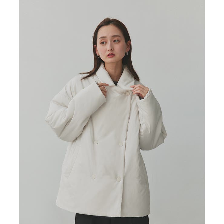 中綿テーラードカラーコート | ad thie | 詳細画像45 