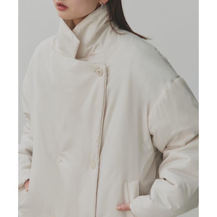 中綿テーラードカラーコート | ad thie | 詳細画像46 