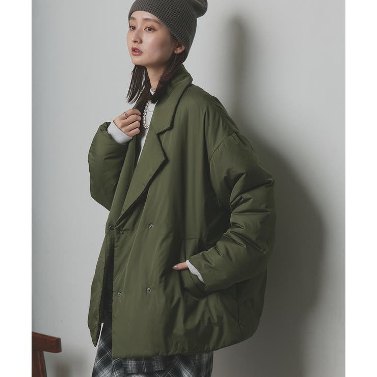 中綿テーラードカラーコート | ad thie | 詳細画像50 