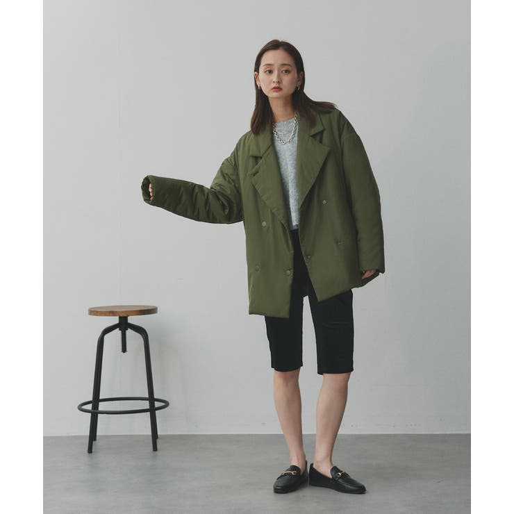 中綿テーラードカラーコート | ad thie | 詳細画像55 