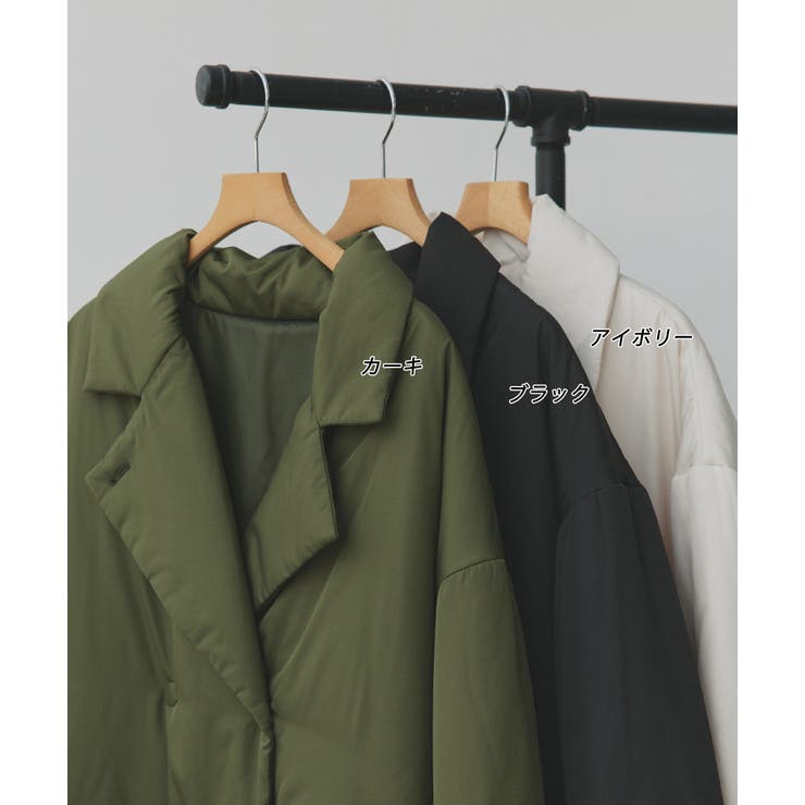 中綿テーラードカラーコート | ad thie | 詳細画像64 