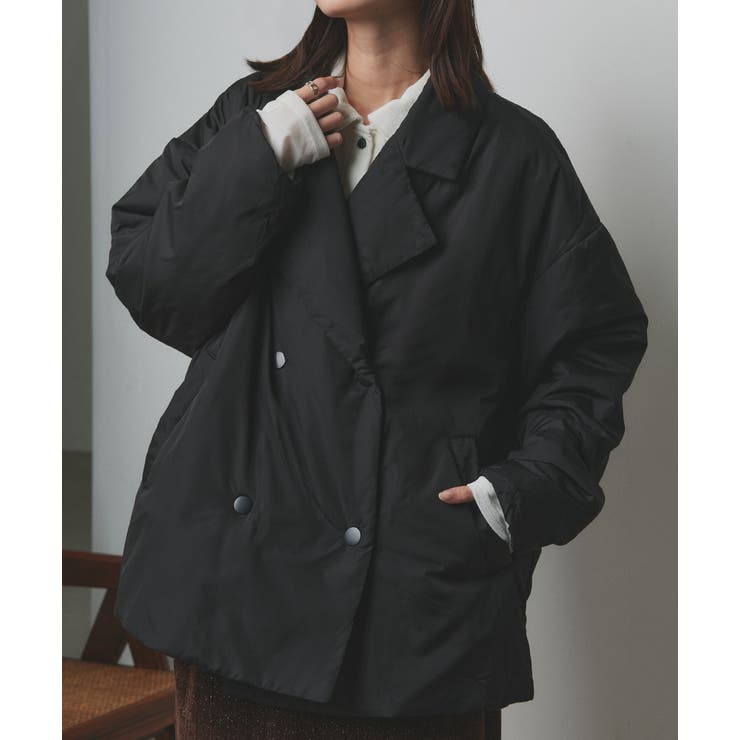 中綿テーラードカラーコート | ad thie | 詳細画像8 