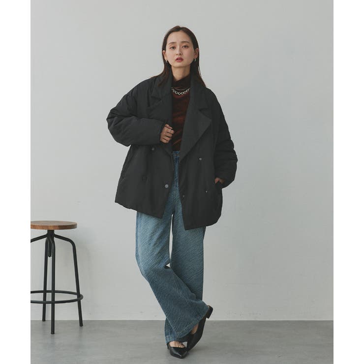 中綿テーラードカラーコート | ad thie | 詳細画像9 