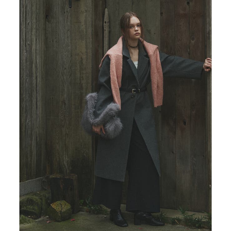 【2025AW新作】フェイクウールロングチェスターコート | ad thie | 詳細画像10 