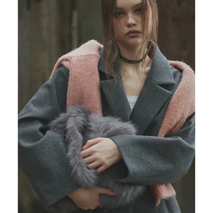 【2025AW新作】フェイクウールロングチェスターコート | ad thie | 詳細画像11 