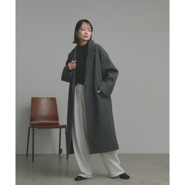 【2025AW新作】フェイクウールロングチェスターコート | ad thie | 詳細画像16 