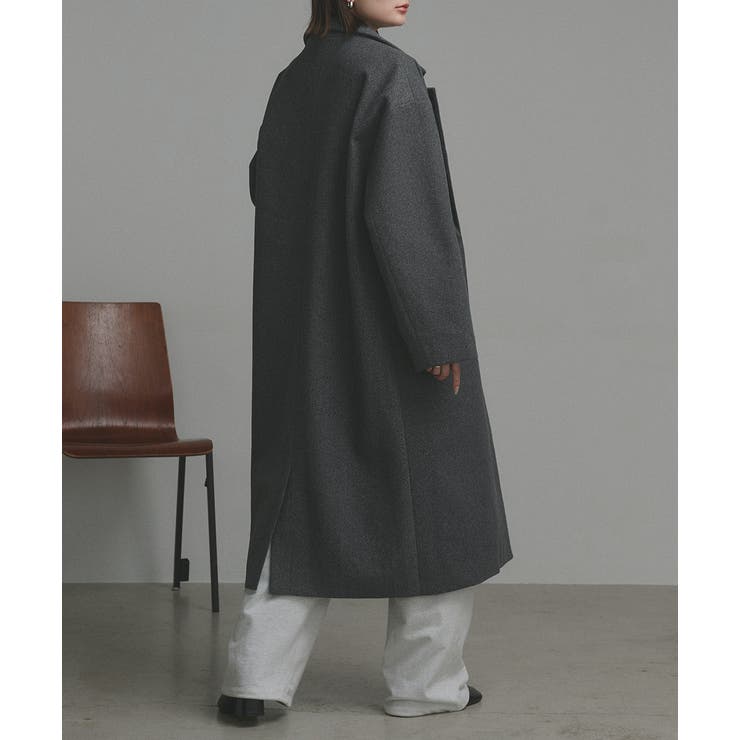 【2025AW新作】フェイクウールロングチェスターコート | ad thie | 詳細画像18 