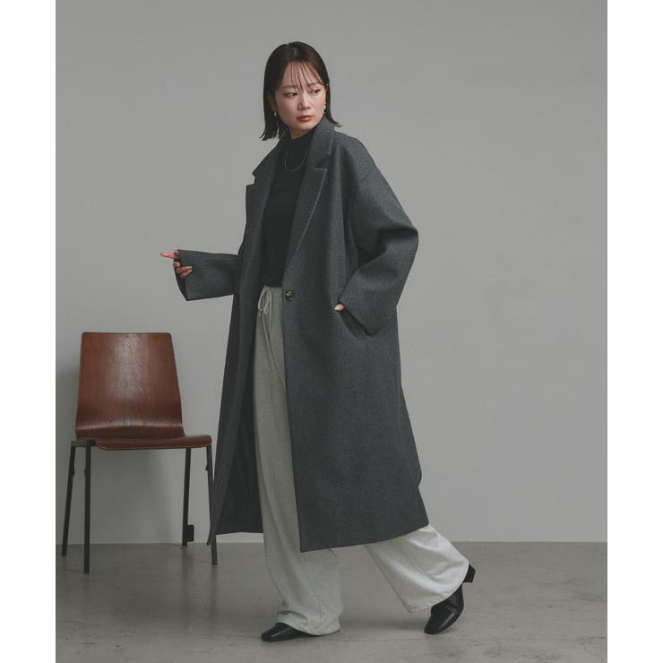 【2025AW新作】フェイクウールロングチェスターコート | ad thie | 詳細画像20 