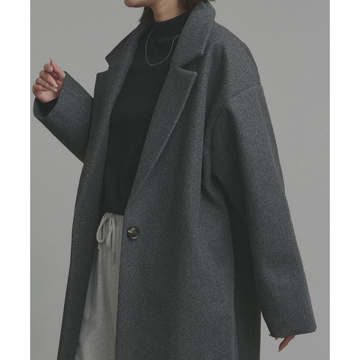 【2025AW新作】フェイクウールロングチェスターコート | ad thie | 詳細画像21 