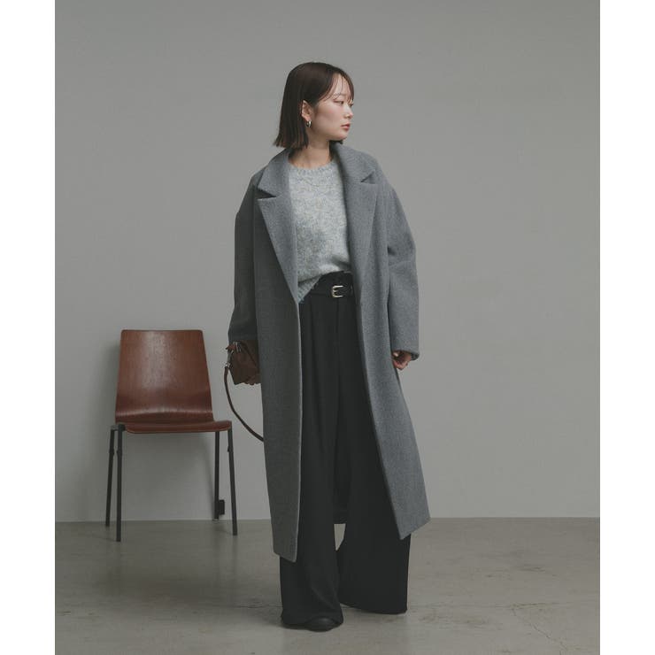【2025AW新作】フェイクウールロングチェスターコート | ad thie | 詳細画像26 