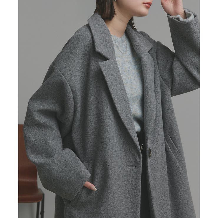 【2025AW新作】フェイクウールロングチェスターコート | ad thie | 詳細画像31 